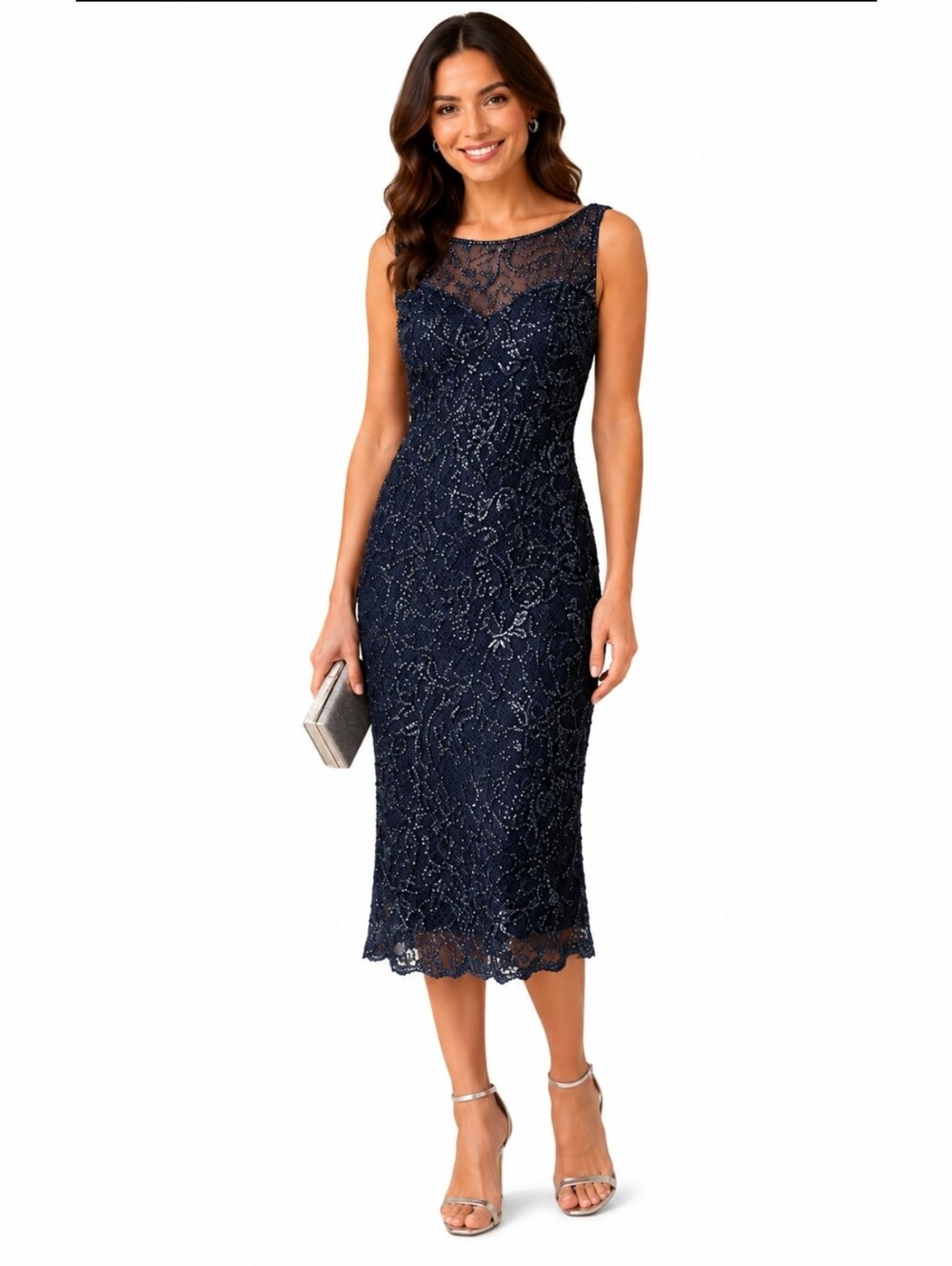 Scala Black Dress with Bead Embellishments US6